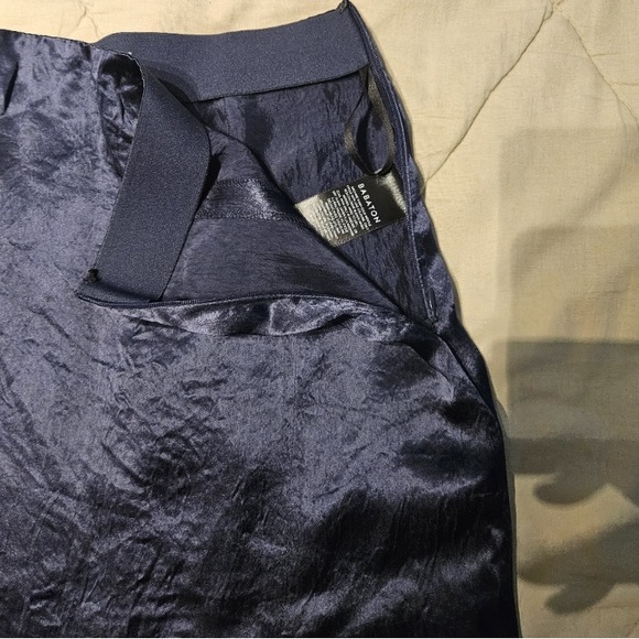 BABATON Eames Satin Skirt Navy Blue Midi Contemporary Size 4 Aritzia - Picture 5 of 10